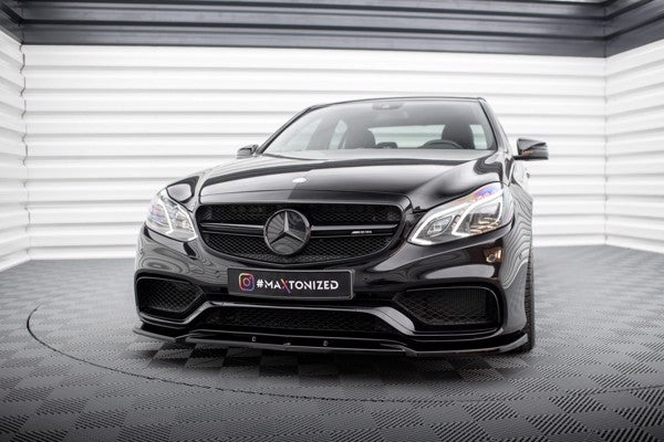 Maxton Front Splitter Mercedes-Benz E63 Amg Sedan W212 Facelift - Gloss Black