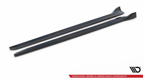 Maxton Side Skirts Diffusers Porsche Macan Mk1 - Gloss Black