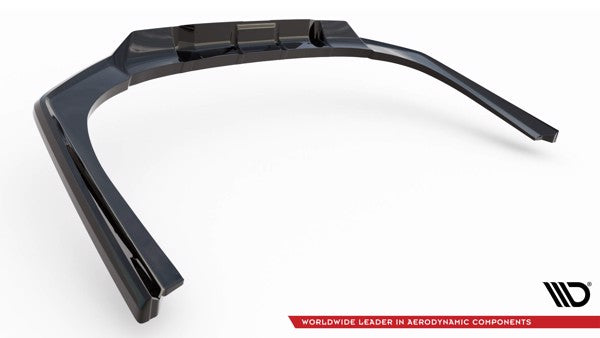 Maxton Central Rear Splitter (With Vertical Bars) BMW 7 M-Pack G70 - Gloss Black