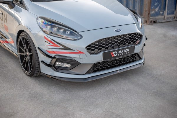 Maxton Front Splitter V.6 Ford Fiesta Mk8 St / St-Line - Gloss Black