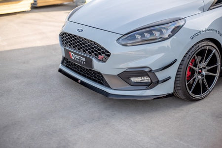 Maxton Front Splitter V.6 Ford Fiesta Mk8 St / St-Line - Gloss Black