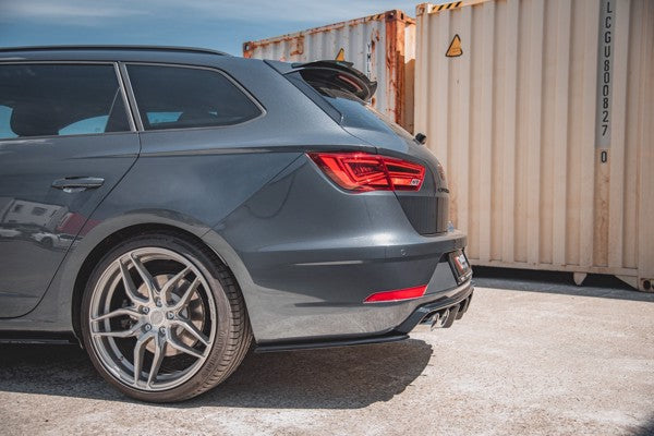 Maxton Rear Side Splitters V.2 Seat Leon Cupra Mk3 Fl Sportstourer - Gloss Black