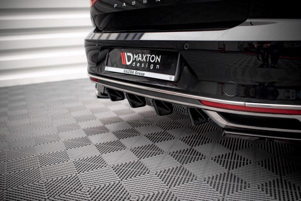 Maxton Rear Valance Volkswagen Passat B8 Facelift - Gloss Black