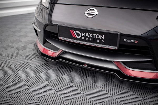 Maxton Front Splitter V.3 Nissan 370Z Nismo Facelift - Gloss Black