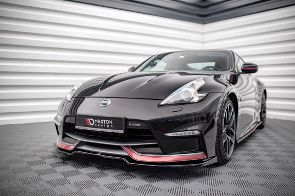 Maxton Front Splitter V.3 Nissan 370Z Nismo Facelift - Gloss Black