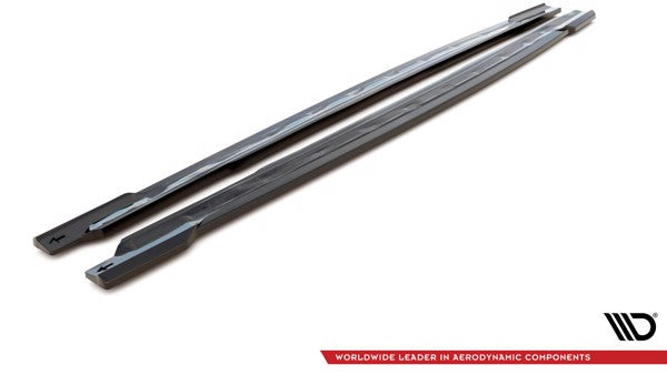 Maxton Side Skirts Diffusers Audi RS5 Coupe F5 Facelift - Gloss Black