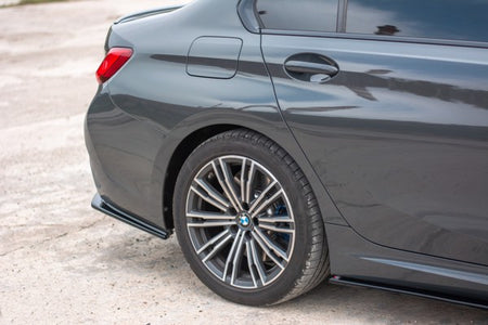 Maxton Rear Side Splitters For BMW 3 G20 M-Pack - Gloss Black