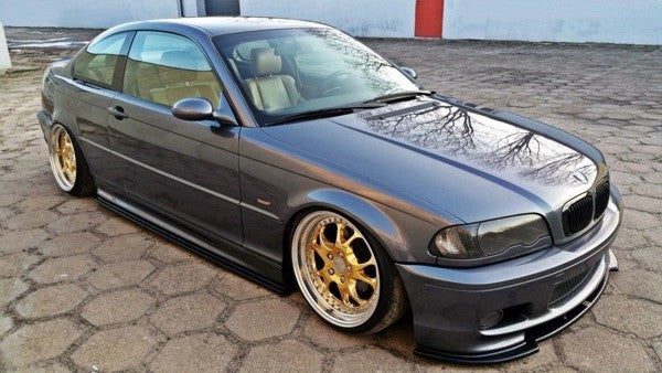 Maxton Side Skirts Diffusers V.1 For BMW 3 E46 Mpack Coupe - Gloss Black