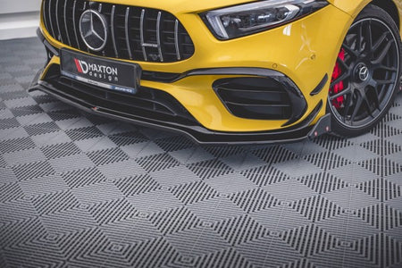 Maxton Front Splitter + Flaps V.3 Mercedes-Amg A45 S - Gloss Black