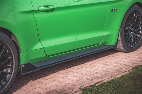 Maxton Street Pro Side Skirts Diffusers V.2 Ford Mustang Gt Mk6 Facelift - Black