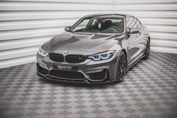 Maxton Front Splitter BMW M4 F82 - Gloss Black