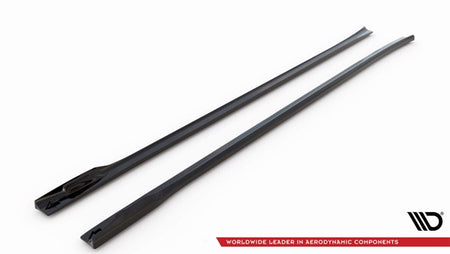 Maxton Side Skirts Diffusers V.2  BMW X3 M40D / M40I / M-Pack G01  - Gloss Black