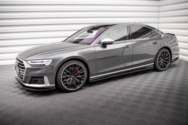 Maxton Side Skirts Diffusers Audi S8 D5 - Gloss Black