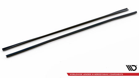 Maxton Side Skirts Diffusers Audi S8 D5 - Gloss Black