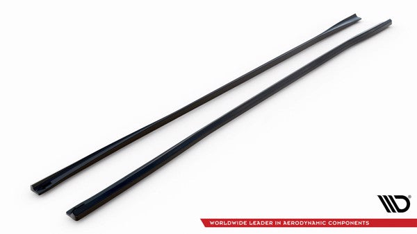 Maxton Side Skirts Diffusers Audi S8 D5 - Gloss Black