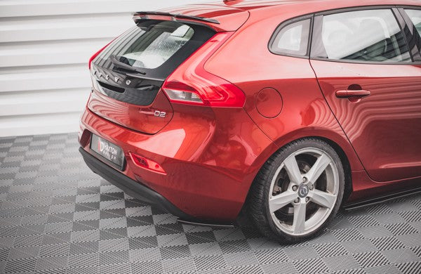 Maxton Rear Side Splitters Volvo V40 - Gloss Black