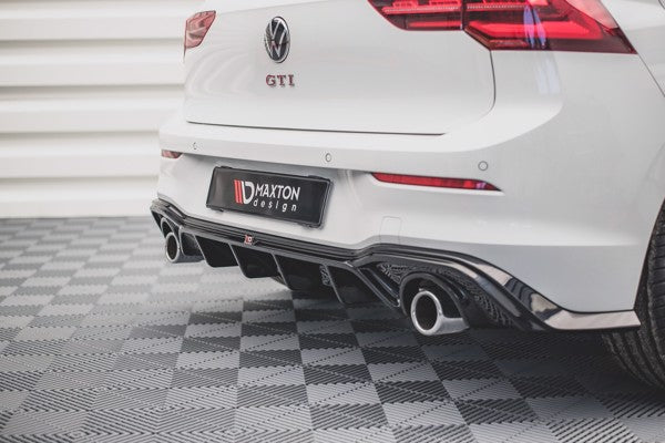 Maxton Rear Valance V.2 Volkswagen Golf 8 Gti - Gloss Black