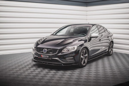 Maxton Front Splitter V.1 Volvo S60 R-Design Mk2 - Gloss Black
