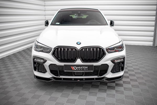 Maxton Front Splitter V.1 BMW X6 M-Pack G06 - Gloss Black