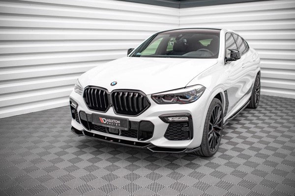 Maxton Front Splitter V.1 BMW X6 M-Pack G06 - Gloss Black