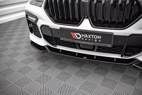 Maxton Front Splitter V.1 BMW X6 M-Pack G06 - Gloss Black