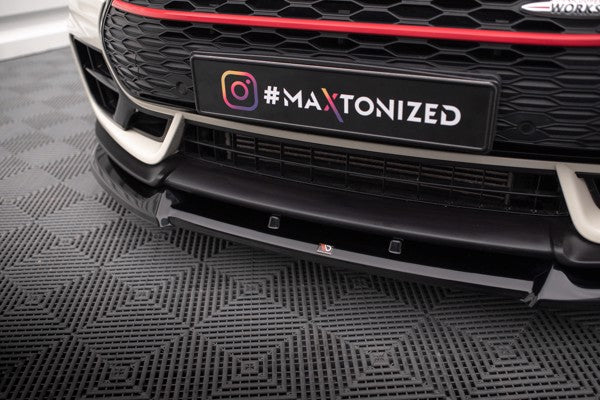 Maxton Front Splitter V.1 Mini Cooper Clubman John Cooper Works F54 Facelift - Gloss Black