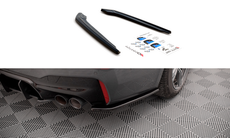 Maxton Rear Side Splitters BMW M5 F90 - Gloss Black