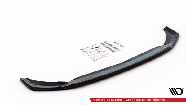 Maxton Front Splitter V.2 VW Polo Mk6 Gti - Gloss Black