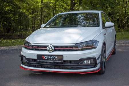 Maxton Front Splitter V.2 VW Polo Mk6 Gti - Gloss Black