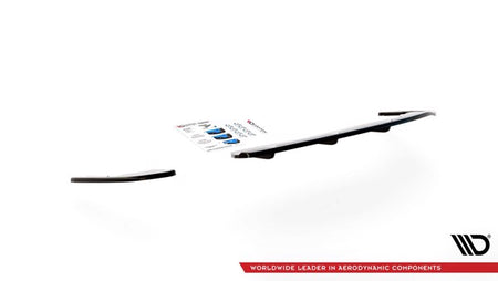 Maxton Central Rear Splitter (With Vertical Bars) Peugeot 508 Gt-Line Mk2 - Gloss Black