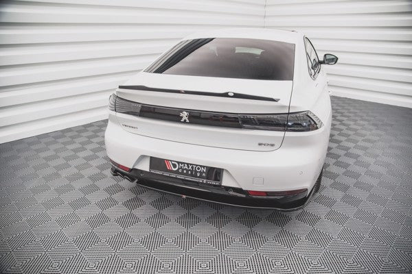 Maxton Central Rear Splitter (With Vertical Bars) Peugeot 508 Gt-Line Mk2 - Gloss Black