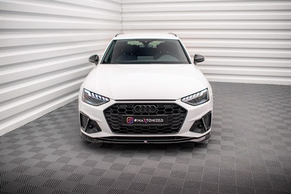 Maxton Front Splitter V.2 Audi A4 S-Line / S4 B9 Facelift - Gloss Black