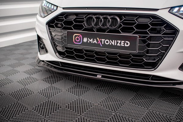 Maxton Front Splitter V.2 Audi A4 S-Line / S4 B9 Facelift - Gloss Black