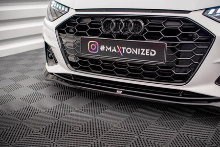 Maxton Front Splitter V.2 Audi A4 S-Line / S4 B9 Facelift - Gloss Black