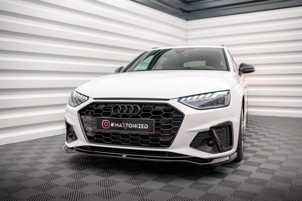 Maxton Front Splitter V.2 Audi A4 S-Line / S4 B9 Facelift - Gloss Black