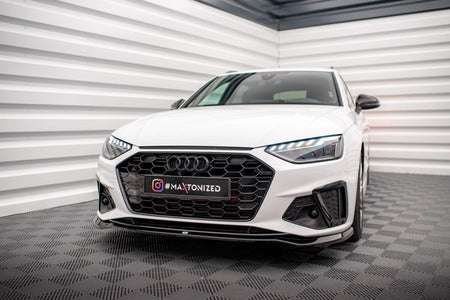 Maxton Front Splitter V.2 Audi A4 S-Line / S4 B9 Facelift - Gloss Black