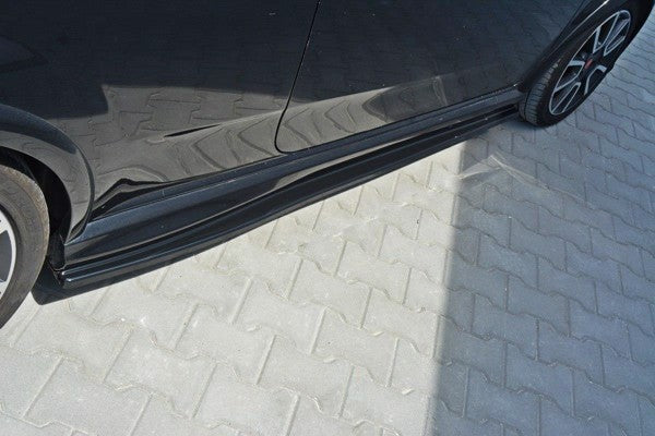 Maxton Side Skirts Diffusers Fiat Punto Evo Abarth - Gloss Black