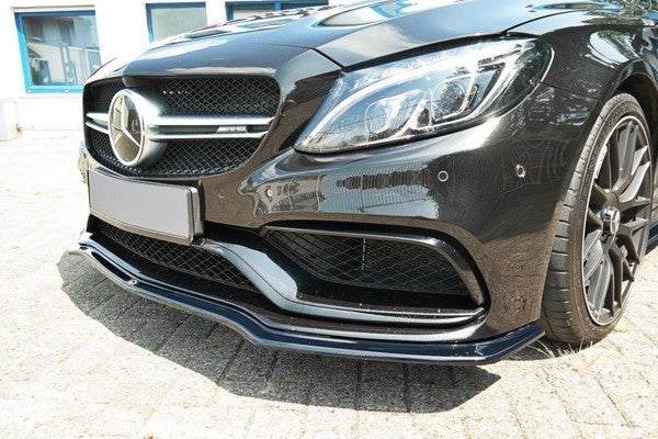 Maxton Front Splitter V.1 Mercedes C-Class S205 63Amg Estate - Gloss Black