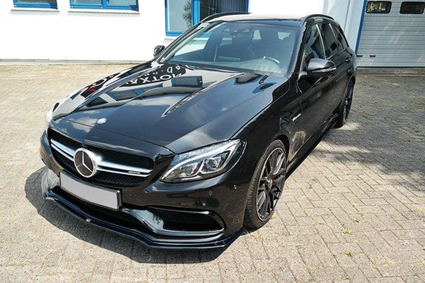 Maxton Front Splitter V.1 Mercedes C-Class S205 63Amg Estate - Gloss Black