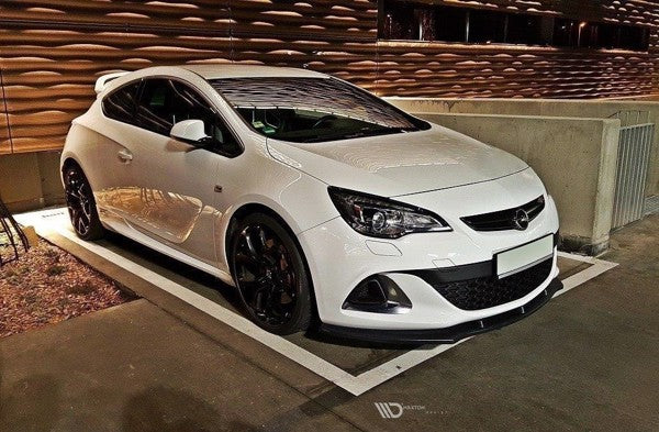 Maxton Front Splitter Opel Astra J Opc / Vxr V.1 - Gloss Black