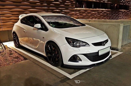 Maxton Front Splitter Opel Astra J Opc / Vxr V.1 - Gloss Black