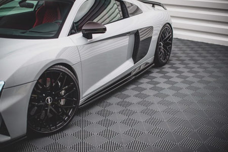 Maxton Side Skirts Diffusers Audi R8 Mk2 Facelift - Gloss Black