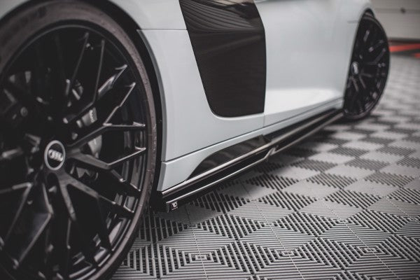 Maxton Side Skirts Diffusers Audi R8 Mk2 Facelift - Gloss Black