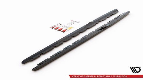 Maxton Side Skirts Diffusers Audi R8 Mk2 Facelift - Gloss Black