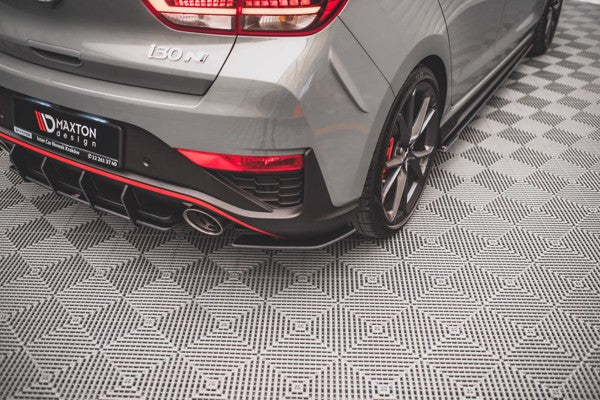 Maxton Street Pro Rear Side Splitters Hyundai I30 N Hatchback Mk3 Facelift - Black