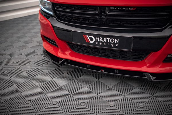 Maxton Front Splitter V.1 Dodge Charger Rt Mk7 Facelift - Gloss Black