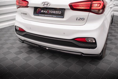 Maxton Central Rear Splitter Hyundai I20 Mk2 Facelift - Gloss Black
