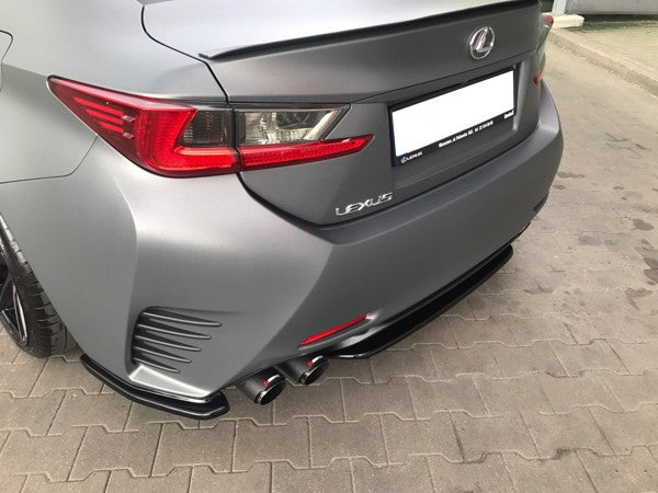 Maxton Central Rear Splitter (Without Vertical Bars) Lexus Rc  - Gloss Black
