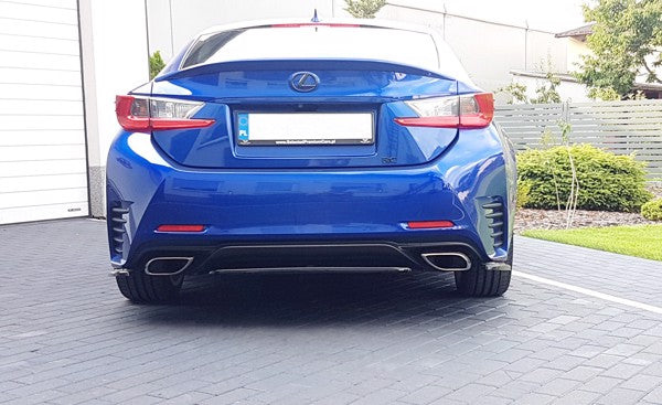 Maxton Central Rear Splitter (Without Vertical Bars) Lexus Rc  - Gloss Black
