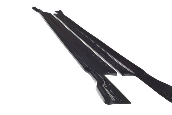 Maxton Side Skirts Diffusers For BMW X4 M-Pack G02 - Gloss Black